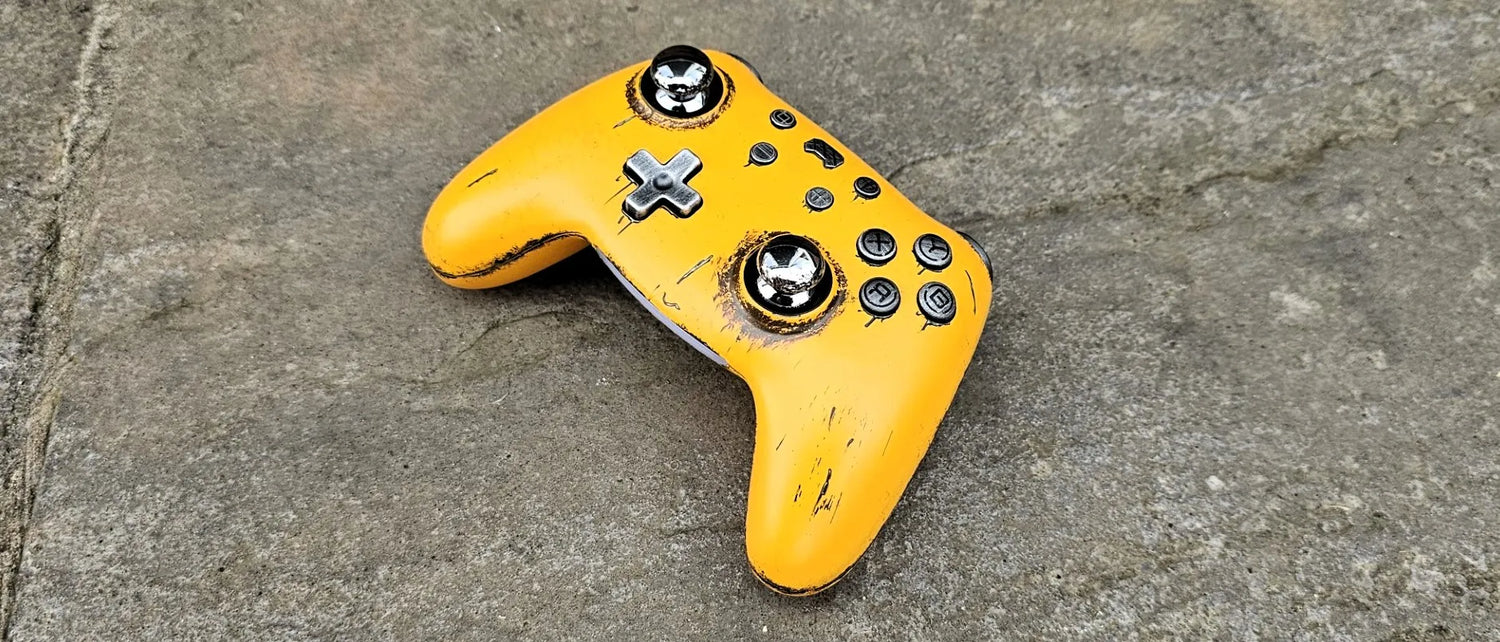 This controller may look like I found it in a Fallout vault— but the TMR sticks are even better than Hall Effect